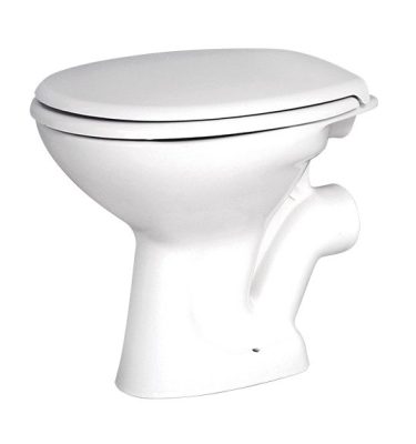 אסלה P קצרה חרסה 504016 לבן חמת