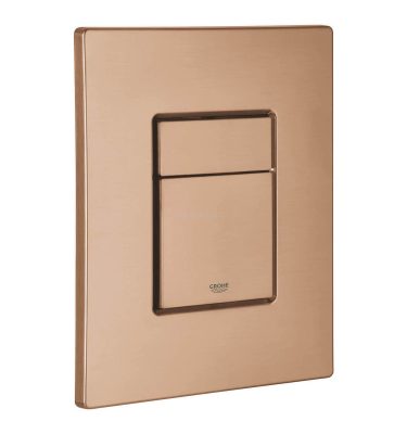 38732DLO לחצן מרובע רוז גולד מוברש גרואה